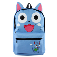 Anime new Fairy Tail saco estudante mochila azul Feliz estilo gato saco de gato Azul Anime mochila unisex cosplay adereços acessórios 2024 - compre barato