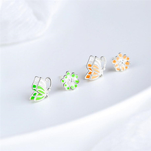 Sole Memory Literary Fresh Asymmetrical Butterfly Flower Sweet Cute 925 Sterling Silver Fashion Female Stud Earrings SEA580 2024 - buy cheap