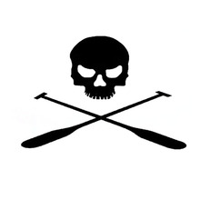 14*9.5CM Pirate Skull terror paddle Car Sticker Decal Waterproof Motorcycle Stickers Car Styling Black/Silver C2-0329 2024 - buy cheap