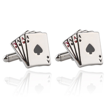 4A poker cufflinks male French shirt cuff links Cards Design cuff links Fashion For Men's Jewelry Father's Day Gift 2024 - buy cheap