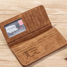 2019 Vintage Men Leather Brand Luxury Wallet Long Purses Slim Male Purses Card Holder Purse With Coin Pocket 2024 - buy cheap