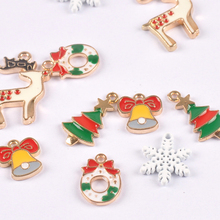 10pcs Fashion Colorful Drop Oil Enamel Charms Christmas Pendant for Jewelry Bracelet Necklace Making 13-24mm YKL0714 2024 - buy cheap