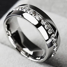 Men Women Couple Stainless Steel Wedding Ring Titanium Engagement Band 2024 - buy cheap
