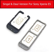 Soporte para tarjeta Sim individual y doble para Sony Xperia E5, E5, F3311, F3313, F3216, reemplazo de adaptador de ranura para tarjeta Sim, 100% genuino 2024 - compra barato