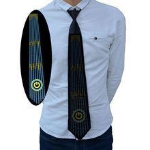 Novelty Light Up Neck Ties Glow In The Dark Sound Activated EL Tie For Party Festival Favors,Wedding,DJ,bar,club cosplay 2024 - buy cheap
