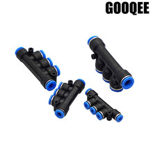 1PCS Air Pneumatic Fitting 5 Way One Touch PK 4/6/8/10/12mm OD Hose Tube Push In 5 Port Gas Quick Fittings Connector Coupler 2024 - buy cheap