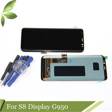 100% протестированный для Samsung Galaxy S8 G950F G950A G950FD ЖК-дисплей с сенсорным экраном дигитайзер супер AMOLED экран 2024 - купить недорого