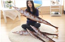 Novo brinquedo de pelúcia saury recheado simulação saury boneca peixe presente cerca de 120cm 2024 - compre barato