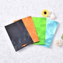 New 1pc Resealable Foil Food Packaging Bag Heat Seal Aluminum Foil Ziplock Bags Flat Zip Lock Package Bag Food Grade 4 Colors 2024 - buy cheap