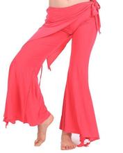 Calças de dança do ventre barato para mulheres, vermelho, 12 cores 2024 - compre barato