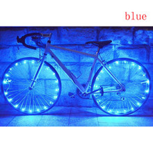 Велосипедный светодиодный фонарь, водонепроницаемая светодиодная лампа на спицу колеса, 20 огни на колеса, 2,2 м 2024 - купить недорого