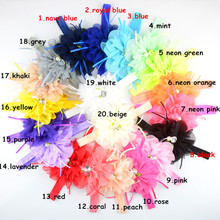 20pcs/lot Elastic Headband with 4.4 Inch Chiffon Fabric Flower Newborn Headwear for Photography FDA221 2024 - buy cheap