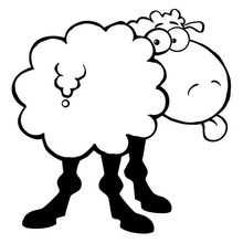 15*15.4CM Funny Sheep Cartoon Car Styling Cute Decorative Car Sticker Bumper Decal Black/Silver S1-2791 2024 - buy cheap