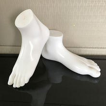 New Liglamorous 1Pair Unisex Female Male Mannequin Feet Plastic Stand Socks Shoes Slipper Torso Dummy Women Men White Foot Model 2024 - buy cheap