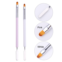 1 Pc Double Head Paint Drawing Brush Acrylic UV Gel Polish Pen Pink White  Quick Extension Gel Nail Art Tools 2024 - buy cheap