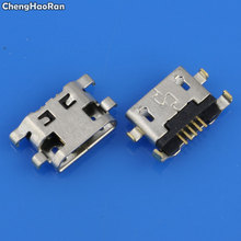 ChengHaoRan-Conector Micro USB de 2 20 piezas, 5 pines, placa pesada inversa, 1,2mm, boca plana, sin lado rizado, hembra 2024 - compra barato