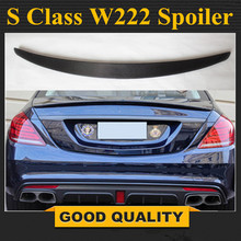 W222 новый стиль cf спойлер задние крылья багажника для Mercedes S class 2014-2015 S320 S400 S500 S600 benz модель 2024 - купить недорого