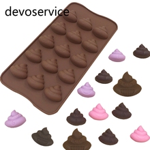 Funny Feces Silicone Mould Chocolate Soap Tray Cake Moulds Party Maker Ice Cube Cake Decorating Cooking Tools 2024 - buy cheap