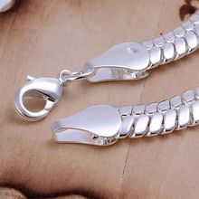 High Quality Gorgeous KN-H231 Wholesale Silver Color Bracelet For Woman Factory Price Fashion Jewelry 10mm Flat Snake Bracelet 2024 - buy cheap