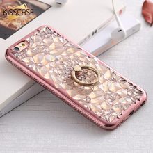 KISSCASE TPU Ring Stand Case For iPhone 6 6s 7 8 Plus Sun Flower Diamond Cases For iPhone 6 6s Plus Phone Holder Back Cover Capa 2024 - buy cheap