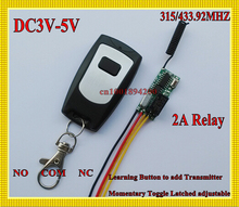 Mini interruptor com controle remoto, receptor com relé de 3v-5v, 1 ch, 2a, 3.7v, 4.5v, 5v 2024 - compre barato