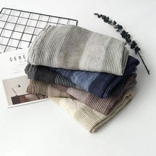 Bufanda de algodón con flecos para mujer, pañuelo a rayas, 6 colores, 10 unids/lote 2024 - compra barato