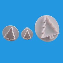 Новый пластиковый резак для печенья на рождественскую елку, печенья, печенья, плунжерная форма для помадки, инструмент для украшения торта, пищевой краситель 2024 - купить недорого