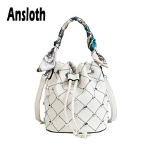 Ansloth Fashion Rivet Crossbody Bag For Women 2019 Ribbons Bucket Bag Lady Shoulder Bag And Handbag Female Travel Tote HPS543 2024 - buy cheap