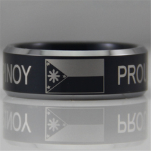 Free Shipping USA UK Canada Russia Brazil Hot Sales 8MM Black Proud Pinoy Filipino Flag Design Tungsten Comfort Fit Ring 2024 - buy cheap