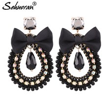 Sehuoran Oorbellen Drop Earrings Fashion Dangle Rhinestone Crystal Big Earrings Brinco Colors Charm Fashion Jewelry Pendient Ear 2024 - buy cheap