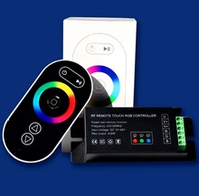 Акция! RGB светодиодный контроллер с чёрным сенсорным пультом дистанционного управления; Стандартный вход; Выход 6 А * 3 канала 2024 - купить недорого