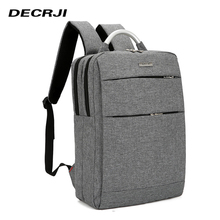 DECRJI-mochila escolar de lona Unisex con cremallera para hombre y mujer, morral sólido de alta calidad, bolsa de viaje para ordenador portátil 2024 - compra barato