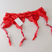 Red Sexy Sheer Girl Lady Lace Floral Waist Garter Belt 4 Suspenders Straps for Stockings 2024 - buy cheap