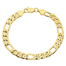 Классический женский и мужской браслет-цепочка из желтого золота 2024 - купить недорого