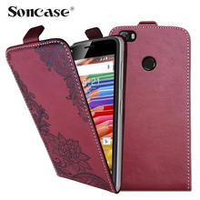 3D Stereo Embossing lace flower butterfly flip up and down leather phone bag cover case for Senseit W289 T189 2024 - buy cheap