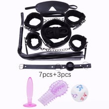 DOMI Hot sale 10pcs/Set PU Leather Adult Game Erotic bdsm Toy Women Fetish Bondage Sex toys 2024 - buy cheap