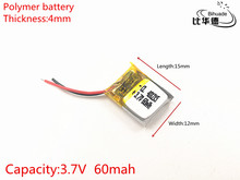 Célula de bateria recarregável li-po 3.7v, 60mah, 401215 lítio polímero, baterias de íon de lítio para mp3 mp4 mp5 gps 2024 - compre barato