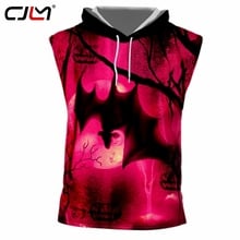 CJLM-Camiseta sin mangas con estampado 3D de Halloween para hombre, camiseta sin mangas con capucha de Animal, ropa gótica para hombre, TankTop de talla grande 2024 - compra barato