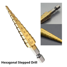 1pcs HSS Hight Speed Steel Titanium Step Drill Bit 3-12mm Pagoda Step Cone Cutt Tools Woodworking Wood Metal Drill Bit Set 2024 - buy cheap
