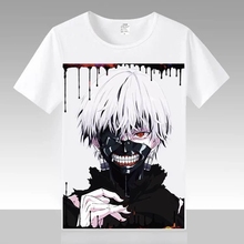 Camiseta esportiva de anime tokyo ghoul, camiseta kanekiken com manga curta masculina e feminina, roupa para cosplay, acessórios 2024 - compre barato