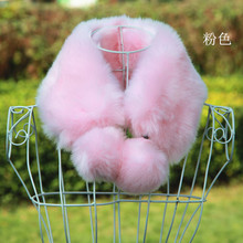 Winter faux fur collar rex rabbit hair fur scarf ring white fur scarf pink black fur ring 2024 - buy cheap