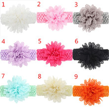 Yundfly 10pcs Children Girls Elastic Cotton Flower Headband Kids Hair Bows Elastic Hair Band Little Girls Headwear Bandage 2024 - buy cheap