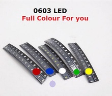 Free Ship 100PCS Small red lamp beads 0603 SMD LED 0603 RED Light-emitting diodes Yellow Green Warm White Blue Orange purple 2024 - buy cheap
