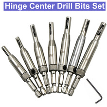 URANN 7pcs HSS Self Centering Hinge Center Drill Bits Set Door Cabinet Punch Hole Tool 5/64" 7/64" 9/64" 11/64" 13/64"/ 1/4" 5mm 2024 - buy cheap