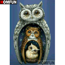 HOMFUN Full Square/Round Drill 5D DIY Diamond Painting "Cartoon owl" Embroidery Cross Stitch 5D Home Decor A01820 2024 - buy cheap