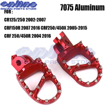 New 7075 MX Foot Pegs Rests Pedals For Honda CR CR125 CR250 CRF150R CRF450R CRF250 CRF450X Dirt Bike Motocross Enduro Supermotor 2024 - buy cheap