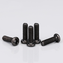 Tornillos de cabeza redonda Phillips, M1.0, M1.2, M1.4, M1.6, M1.7, pernos cruzados de microprecisión, negro, 2mm-12mm de longitud, GB818, 100 Uds. 2024 - compra barato