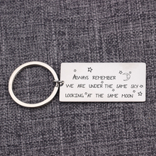 Keyrings Always Remember We Are Under The Same Sky Key Tag Pendant Long Distance Love Jewelry Couples Gift Keychains Piece 2024 - buy cheap