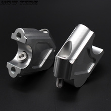 Para BMW F700GS F650GS Prata Acessórios Da Motocicleta De Alumínio 6061-T6 Barra do Punho Grampo Levantadas Estender Guiador Riser Monte 2024 - compre barato