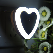 Luz de led redonda, com sensor de indução, alta qualidade, para quarto, luz noturna, 4 cores, quadrado, coração, 110-220v 2024 - compre barato